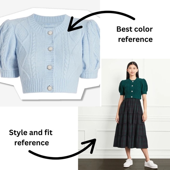 NWT Hill House Home Cropped Powder Blue Ollie Cardigan - Picture 9 of 9